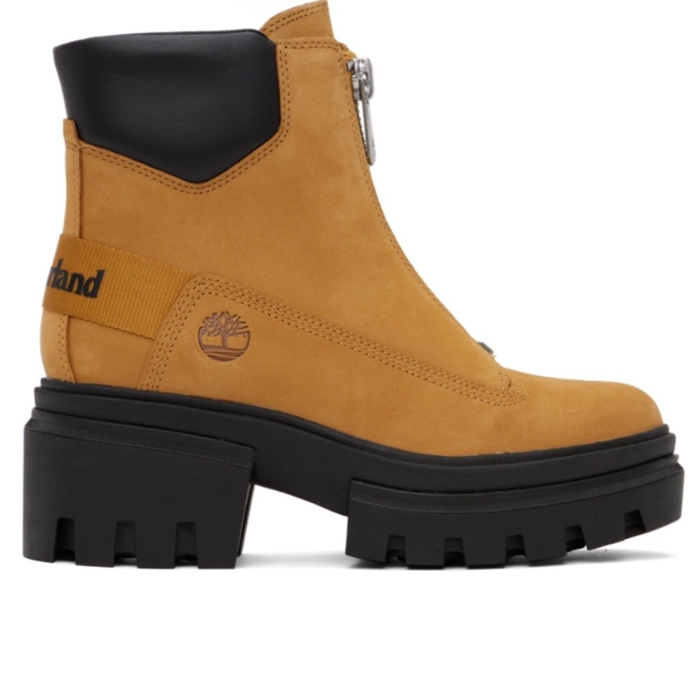 Timberland Tan Everleigh Front-Zip Boots